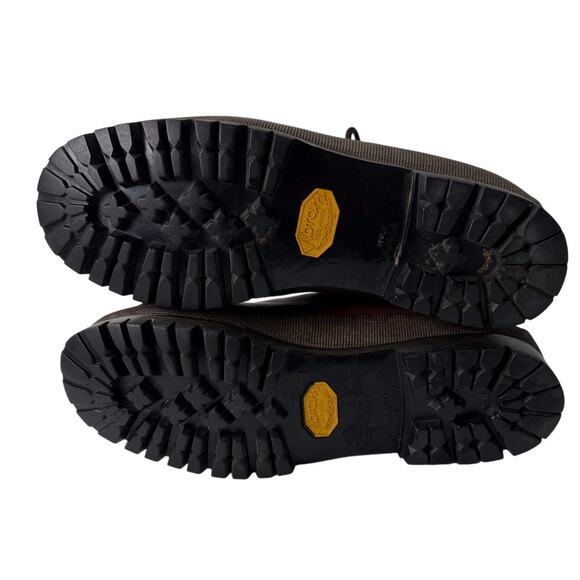 VTG Italian Hiking Boots Mens sz 41 US 8 Brown Leather Vibram Soles Bama Combat - Picture 8 of 8